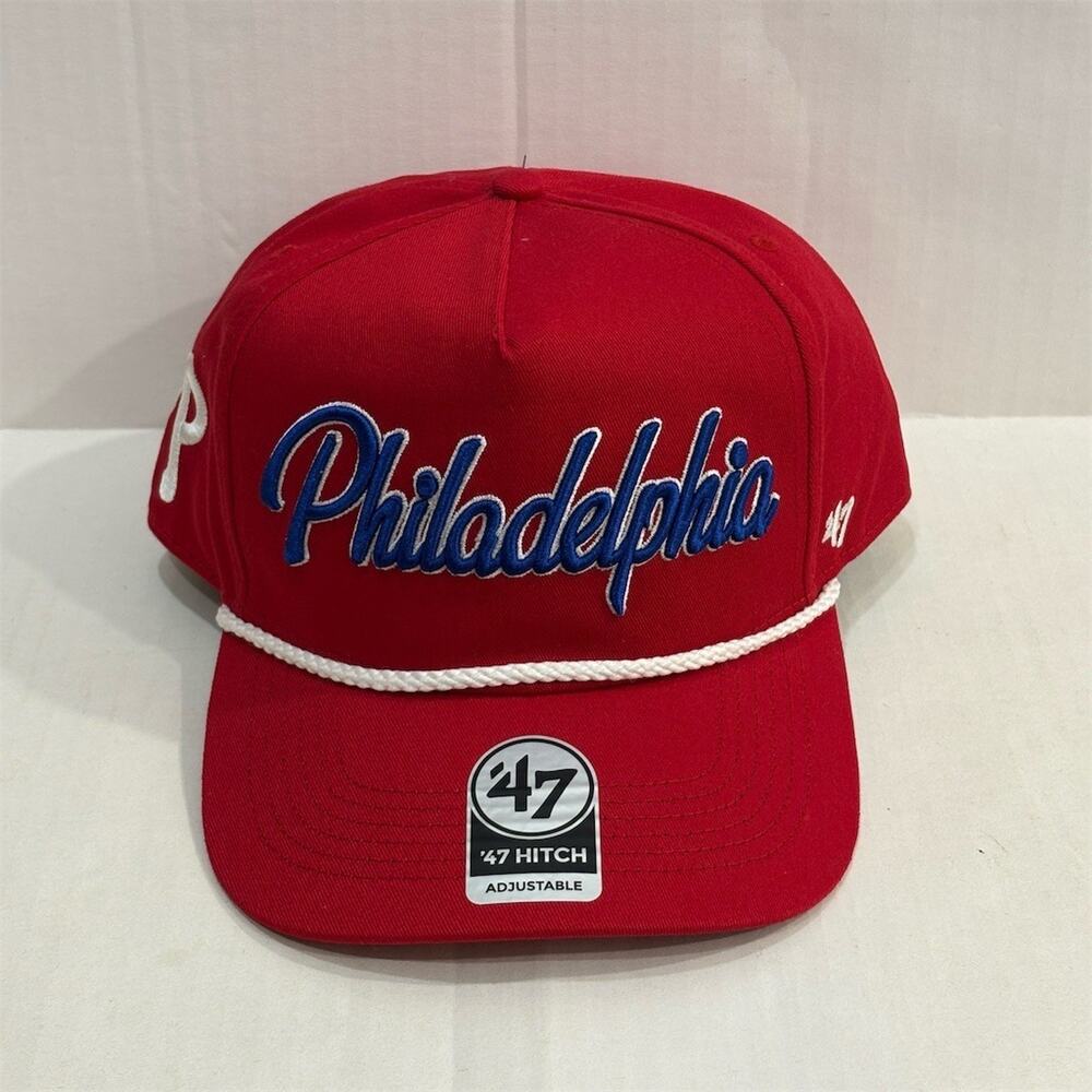 Philadelphia Phillies '47 Brand Hitch Snapback Hat Red Rope Adjustable
